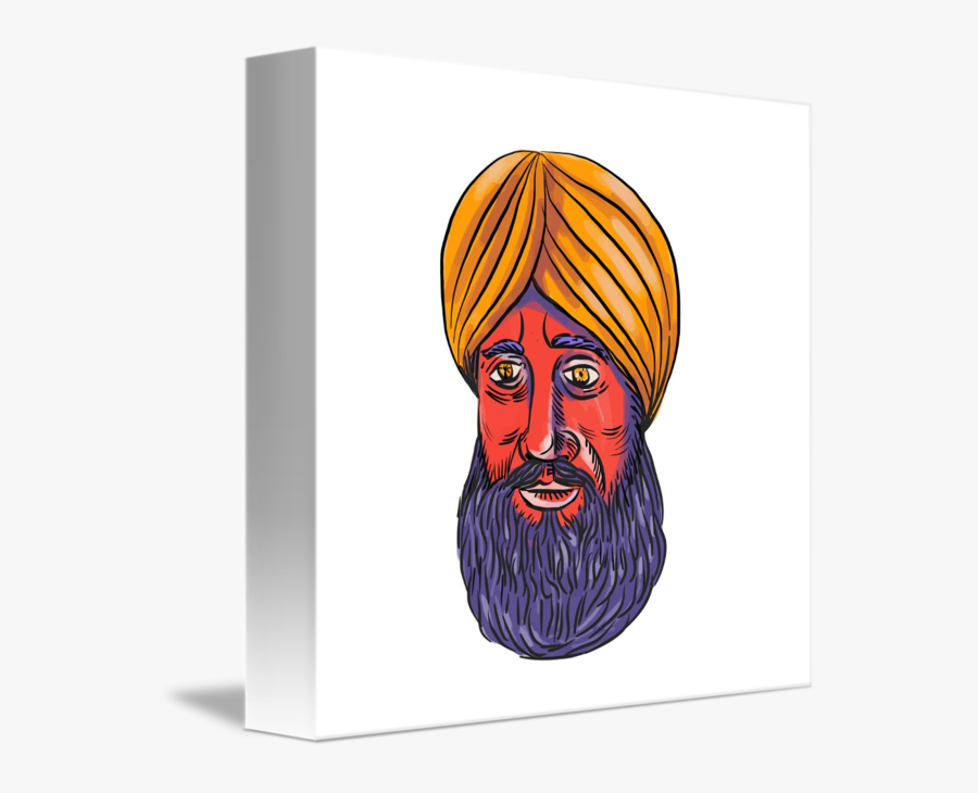 Clip Art Sikh Beard Watercolor By - Turban, Transparent Clipart