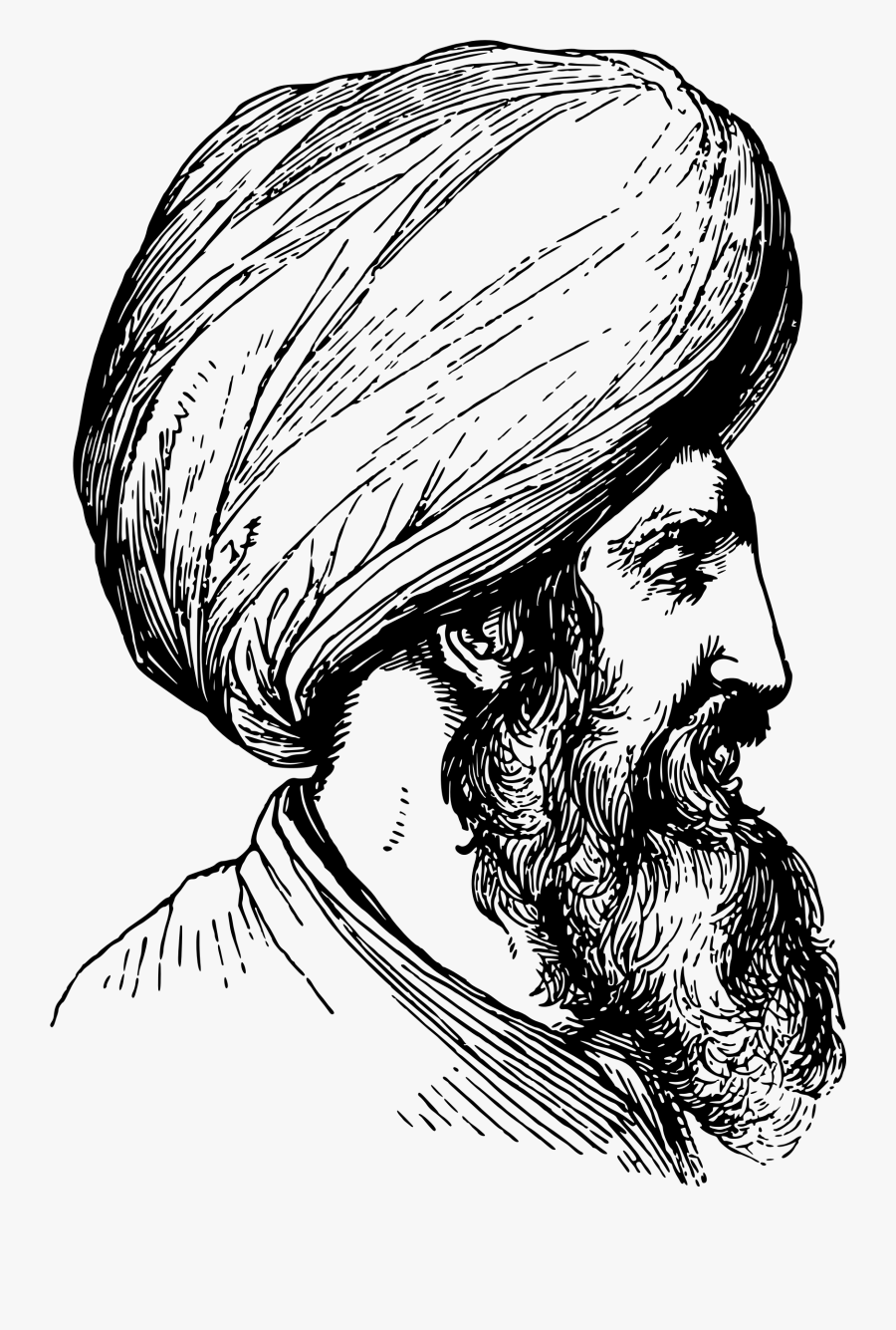 15 Turban Drawing For Free Download On Mbtskoudsalg - Turban Man Drawing, Transparent Clipart