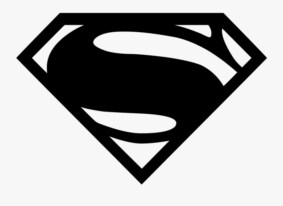 Superman Logo Clipart Vinyl Decal - Superman Logo Black Png, Transparent Clipart