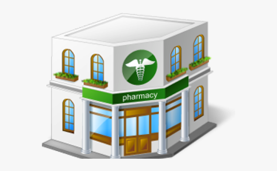 Drugstore Building Cliparts - Pharmacy Icon, Transparent Clipart