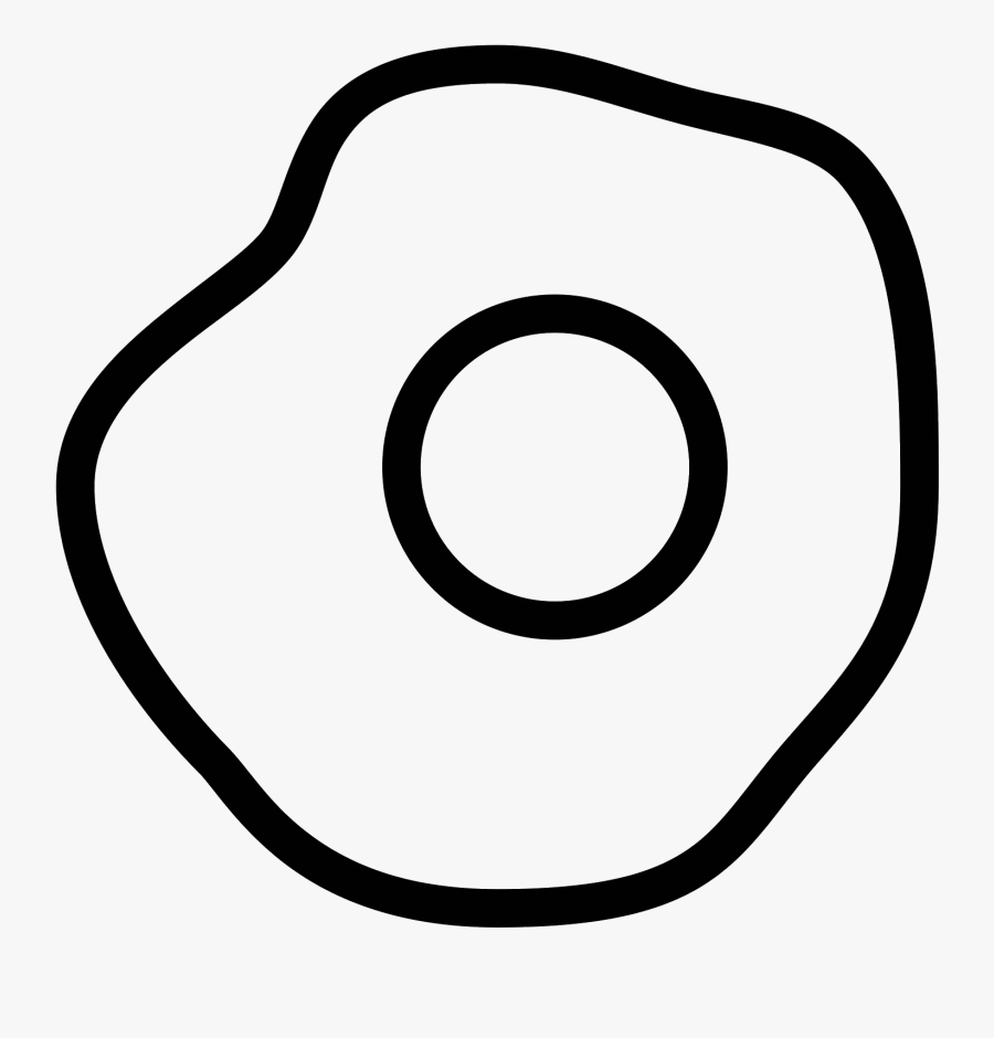 Brunch Vector Sunny Side Up - Sunny Side Up Egg Black And White, Transparent Clipart