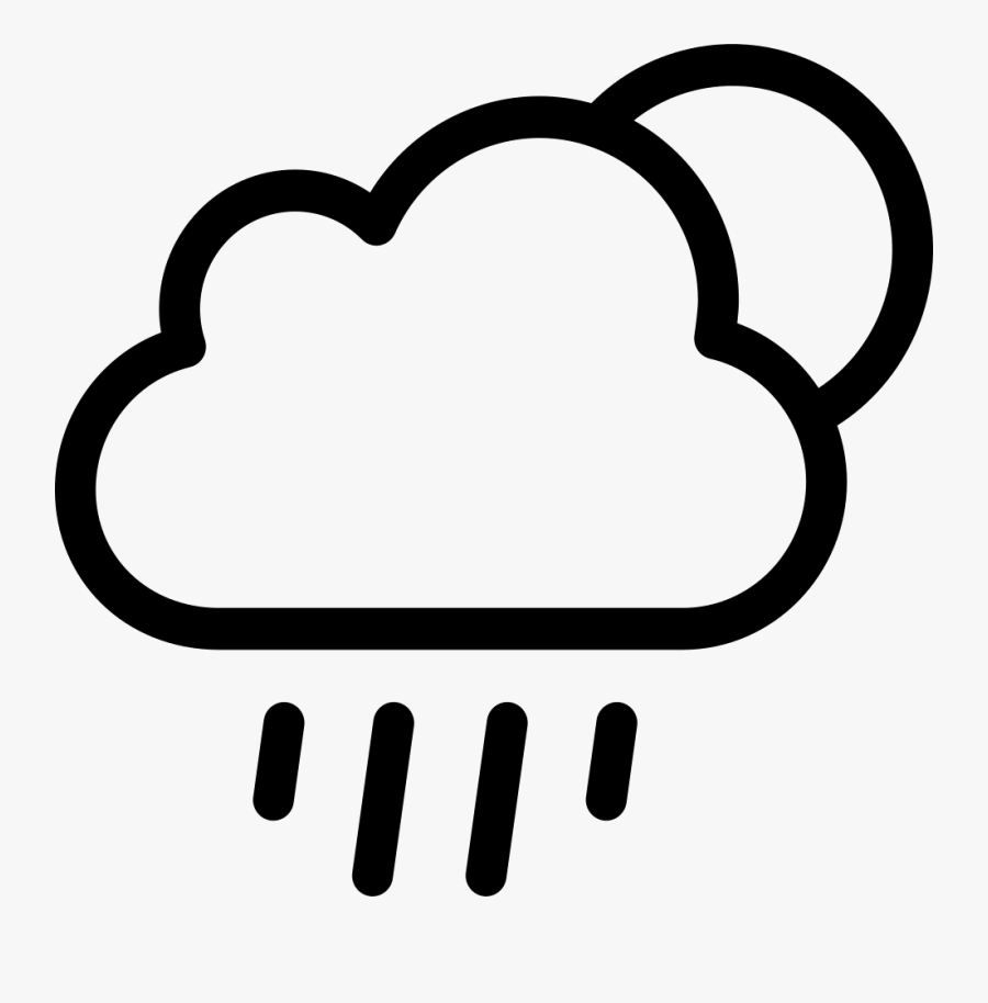 Rainy Weather Symbol - Cloud Outline Png, Transparent Clipart