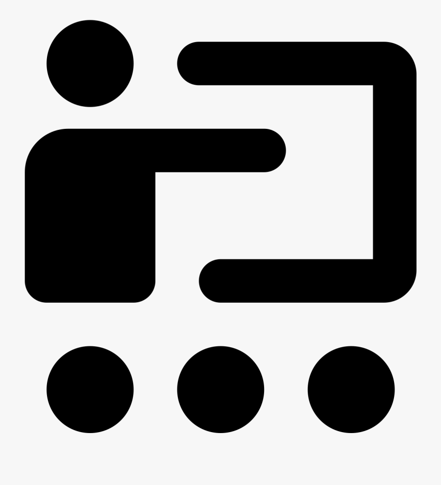 This Icon Represents A Classroom And Shows A Teacher, Transparent Clipart