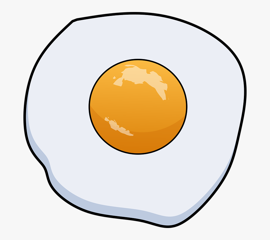 Egg, Omelette, Sunny Side Up - Circle, Transparent Clipart