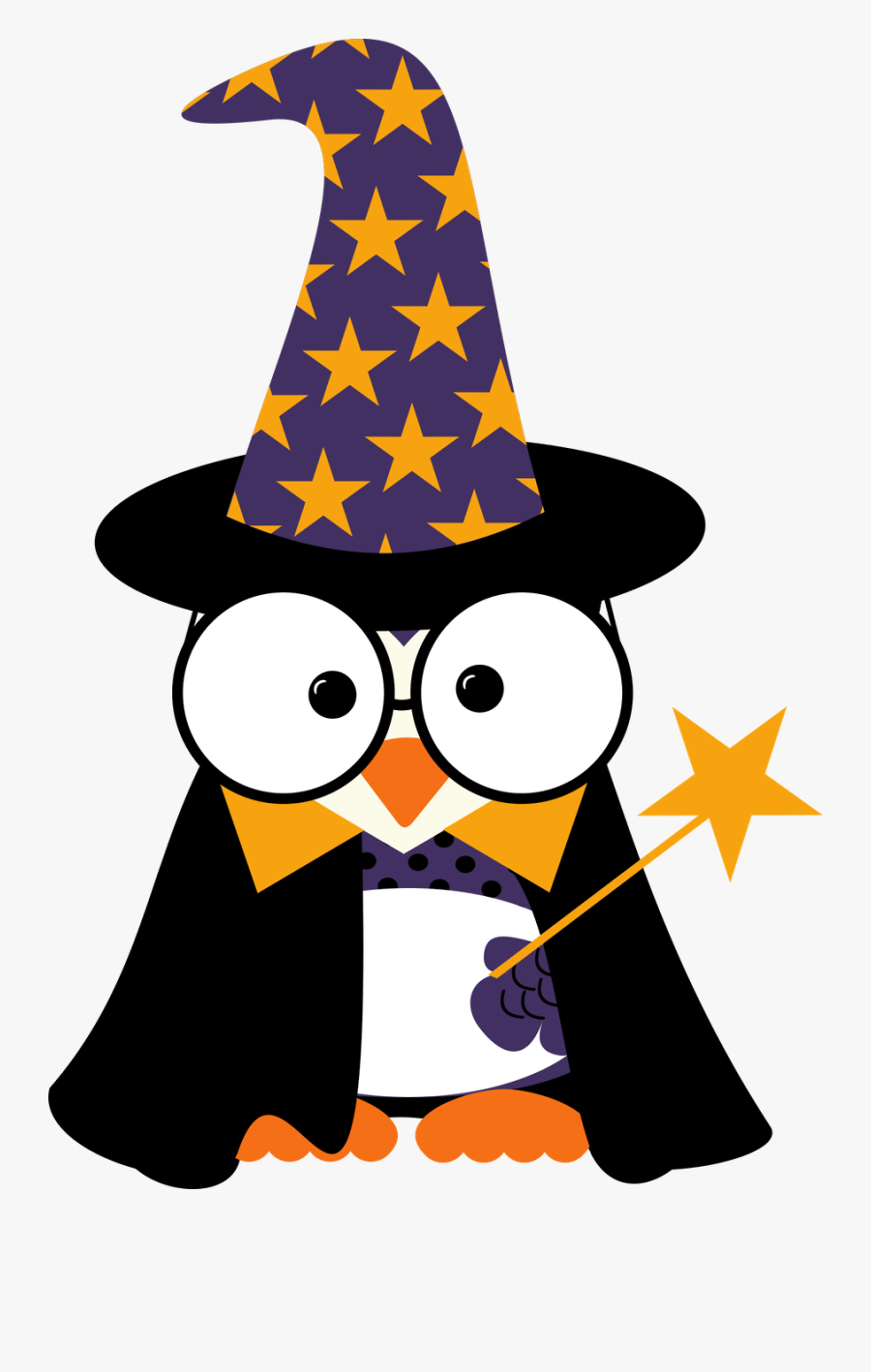 Penguin Clipart Halloween Png Free Download - Hibou Halloween Clipart, Transparent Clipart