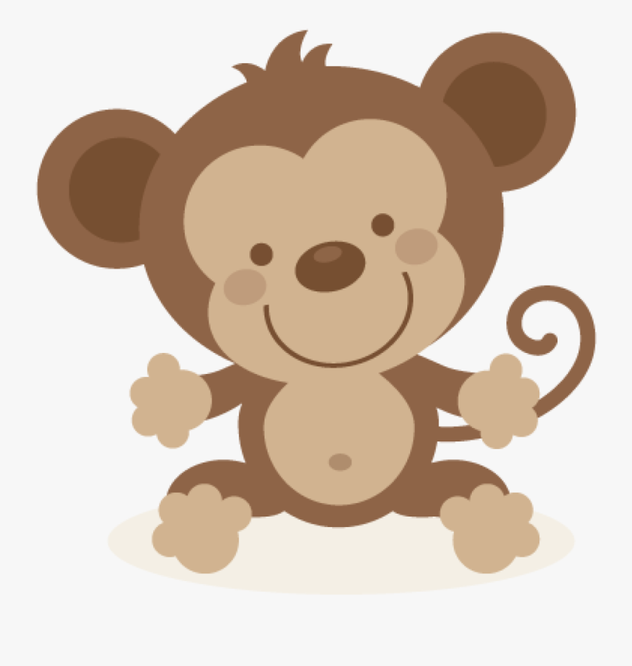 Cute Monkey Cross Hatenylo - Cute Baby Monkey Clipart, Transparent Clipart