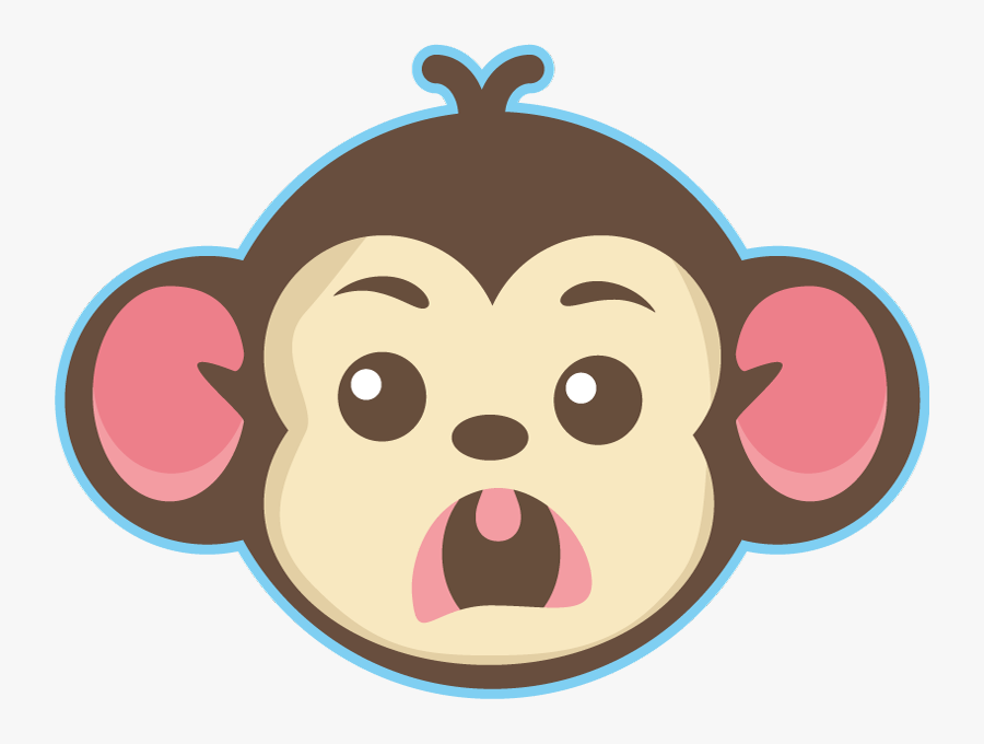 Cute Little Monkey Face, Transparent Clipart