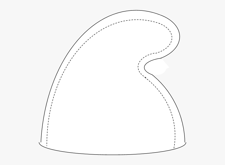 7) Pin The Two Pieces Of Felt Together And Sew About - Smurf Hat Coloring Page, Transparent Clipart