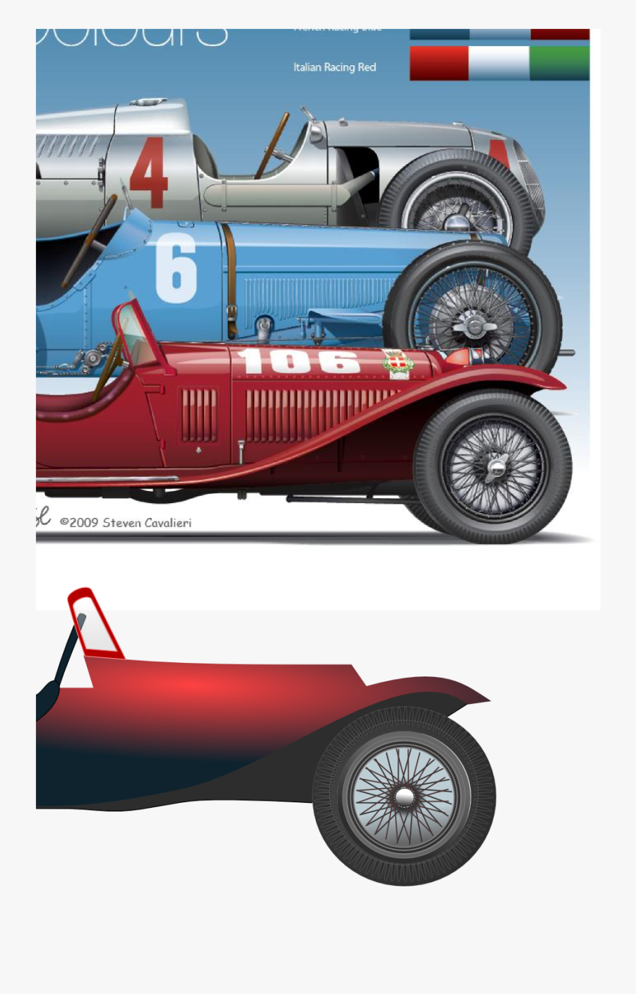 Transparent Vintage Race Car Clipart - Auto Racing Colours, Transparent Clipart