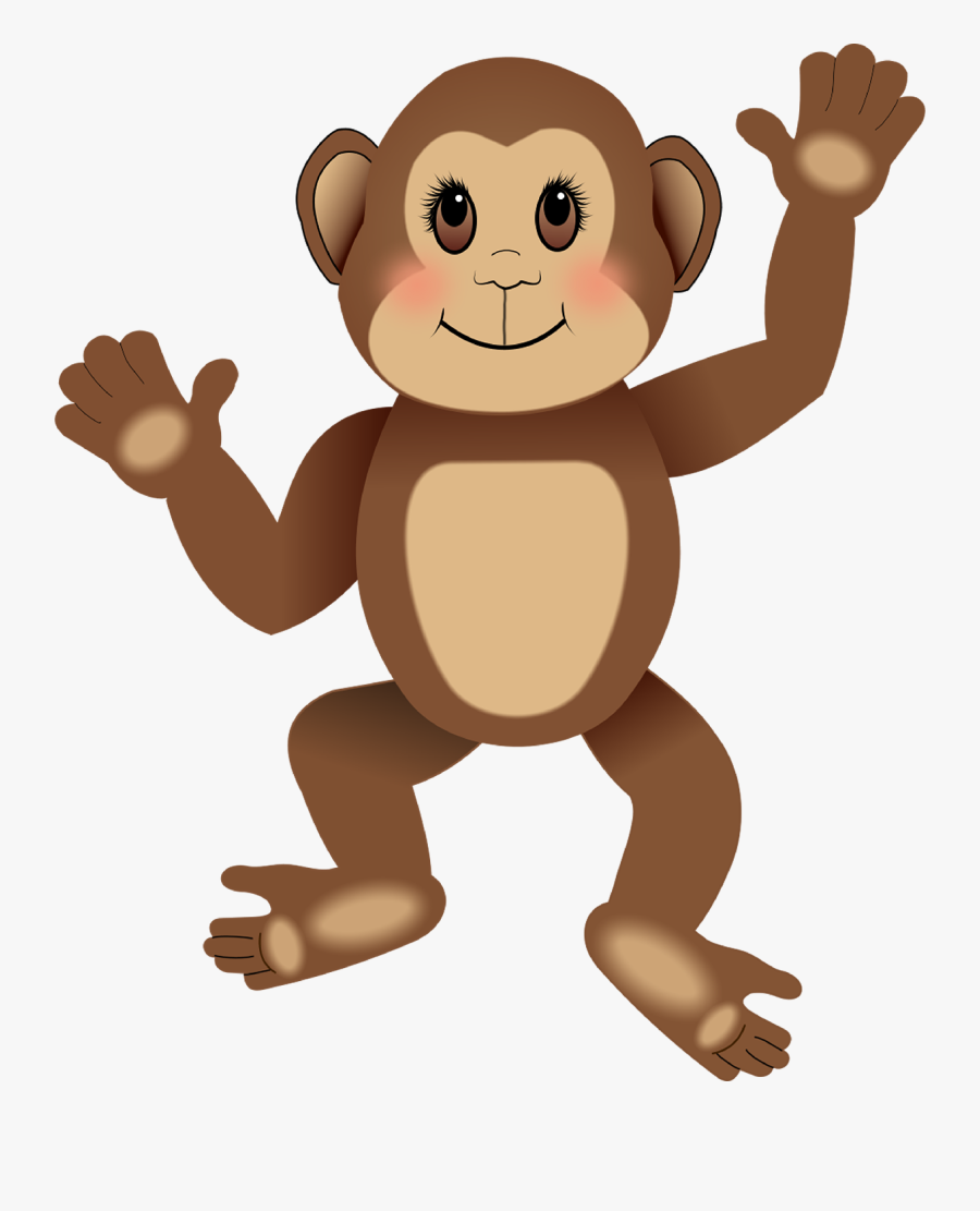 Transparent Cute Monkey Png - Monkey Shape Cut Out, Transparent Clipart