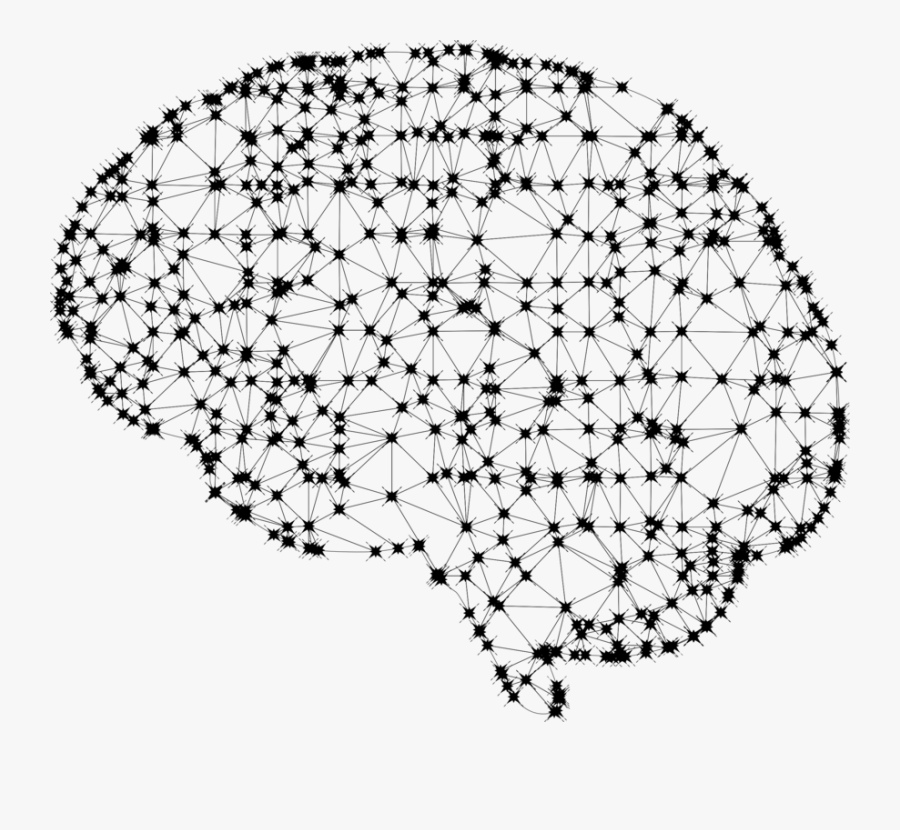 Synaptic Brain - Brain Network, Transparent Clipart