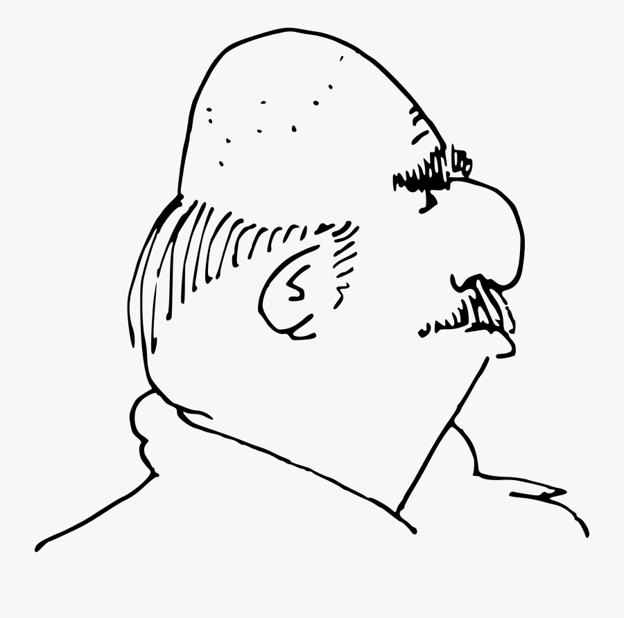 Bald Head For Coloring, Transparent Clipart