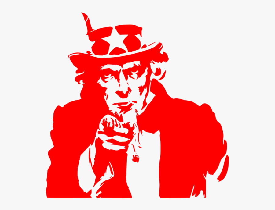Uncle Sams Finger Collection - Uncle Sam Pointing, Transparent Clipart