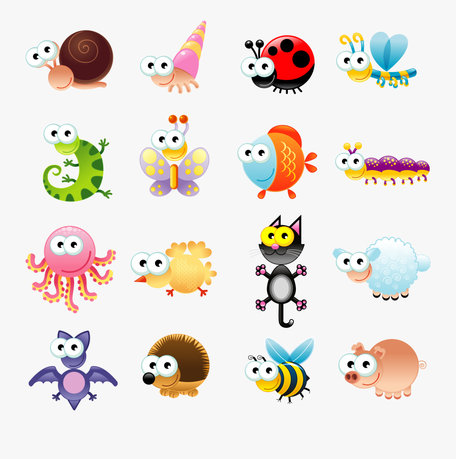 Clip Art Bugs Cartoon - Cartoon Animals And Insects, Transparent Clipart