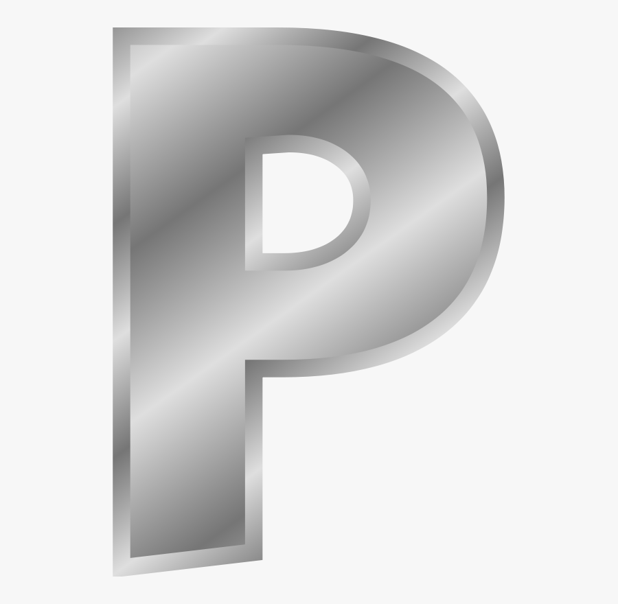 Effect Letters Alphabet Silver - Silver Letter P Png, Transparent Clipart