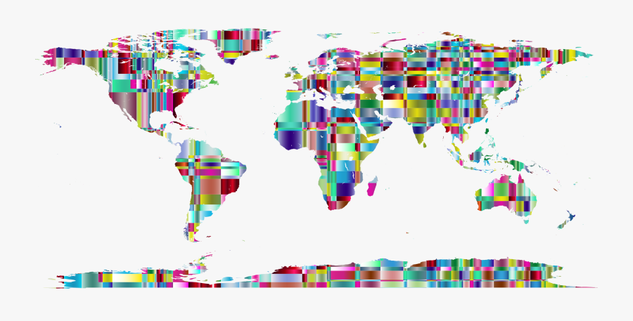 Chromatic Checkered Crystalline World Map Icons Png - Jus Soli Jus Sanguinis Map, Transparent Clipart