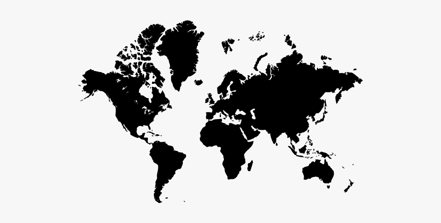 World Map Silhouette Tattoo, Transparent Clipart
