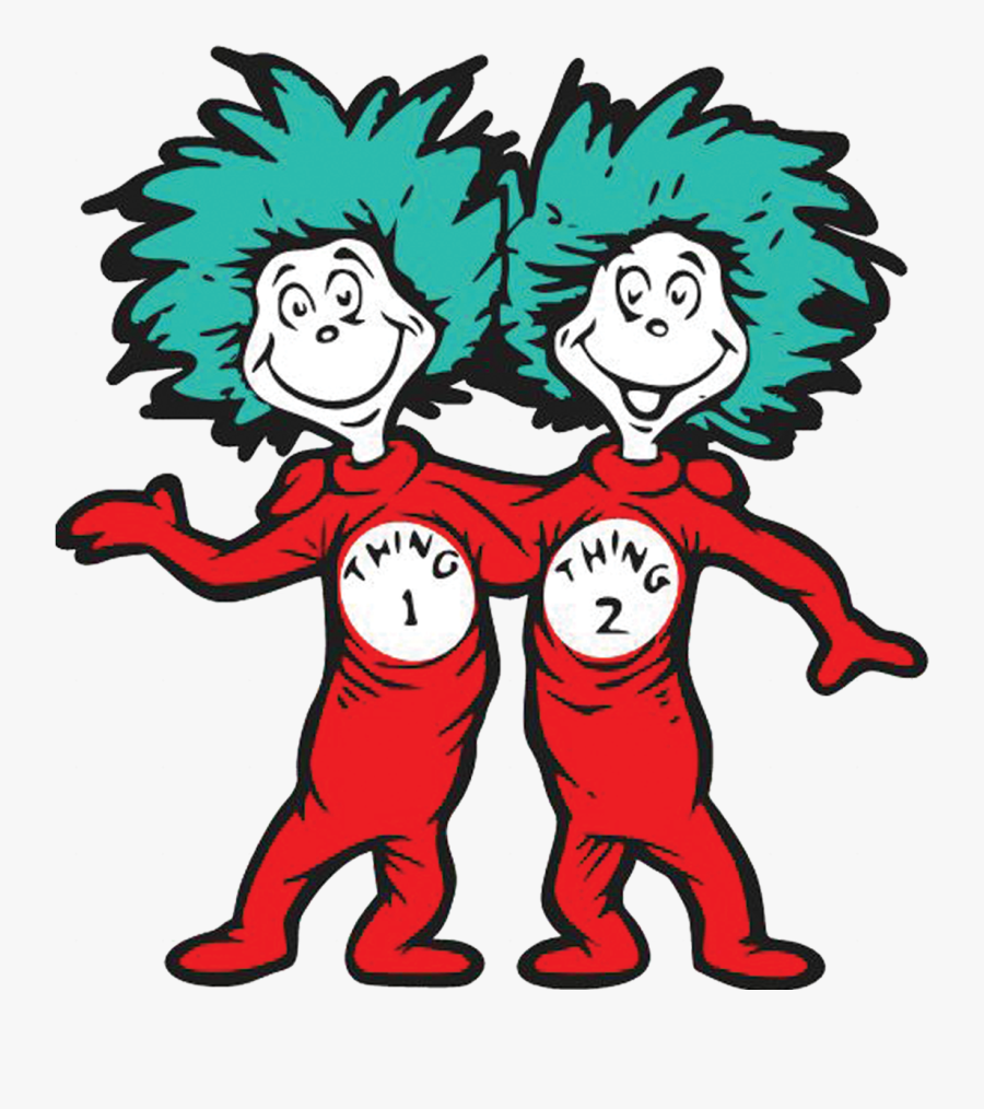 Thing 1 And Thing 2 Running With A Kite Exercise For - Thing One And Thing Two, Transparent Clipart