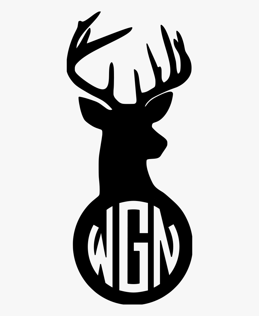 Transparent Deer Rack Png - Black Silhouette Deer Head, Transparent Clipart