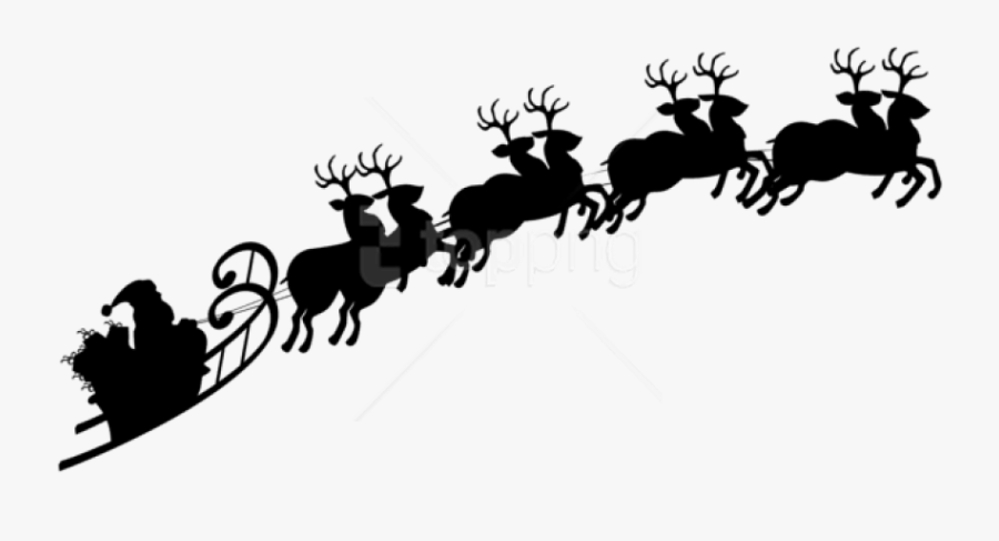Santa Claus With Reindeer Png, Transparent Clipart