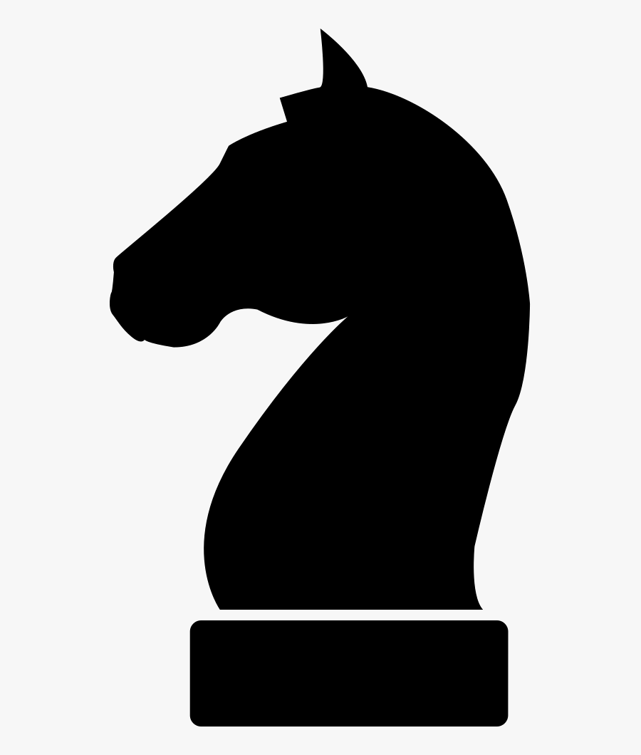 Horse Black Head Silhouette Of A Chess Piece Svg Png - Chess Piece Icon Png, Transparent Clipart