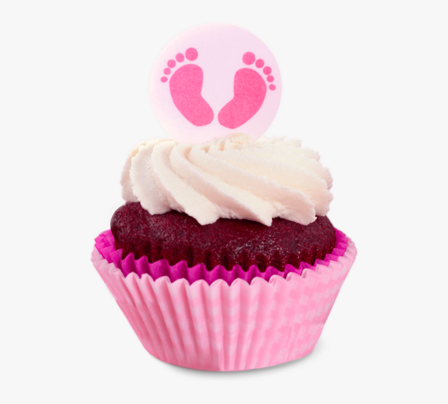 Baby Religious Celebration Pink Cupcake - Cupcake Is A Girl, Transparent Clipart