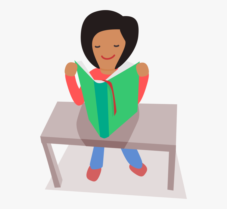 Art,child,girl - Reading Png Novel Clipart, Transparent Clipart