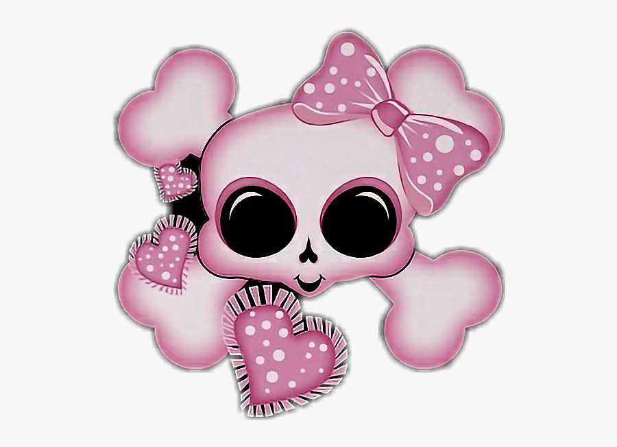 Transparent Cute Sugar Skull Clipart - Its A Girl Skull, Transparent Clipart