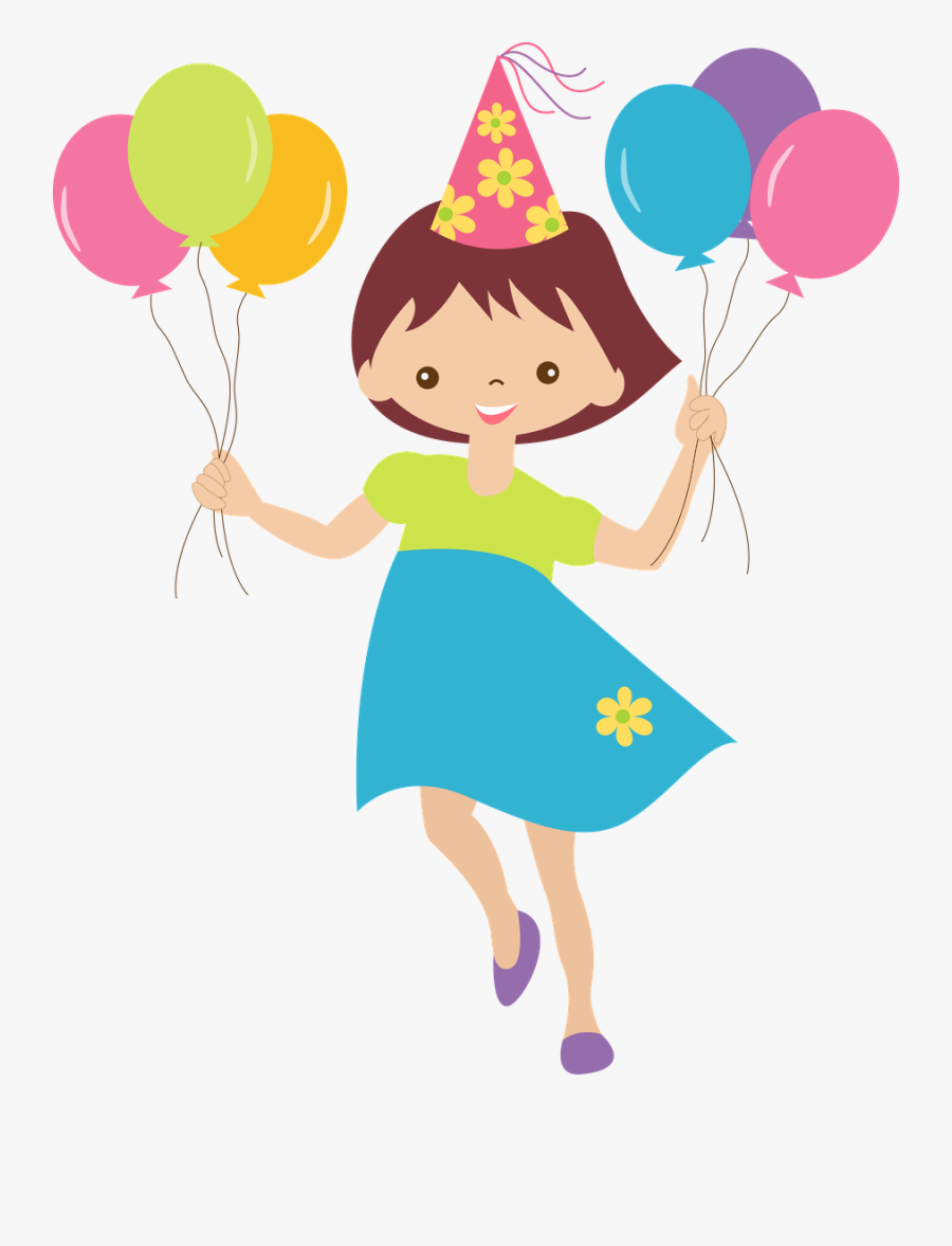 Birthday Girl Celebration Clip Art, Transparent Clipart