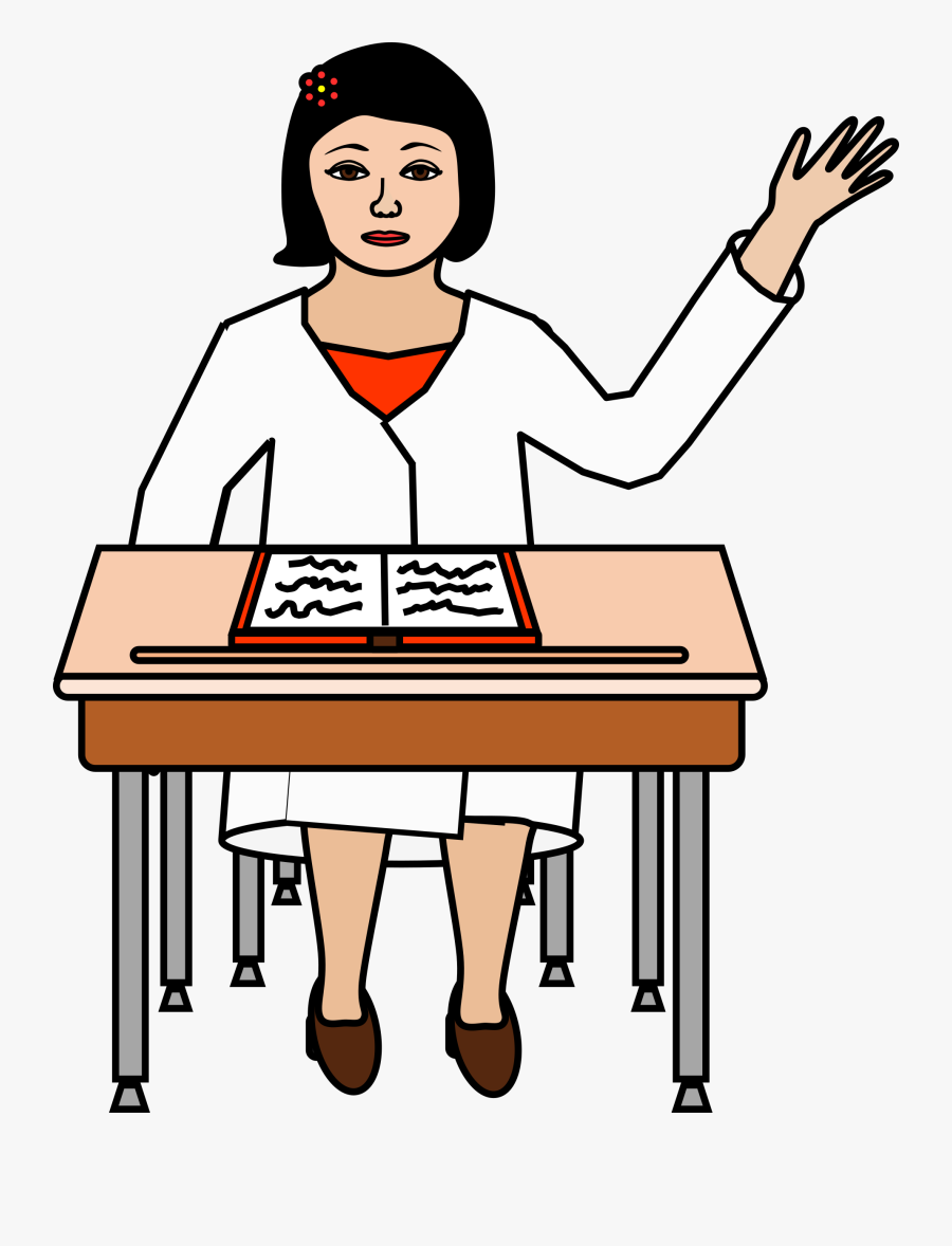 Standing,human Behavior,girl - Desk Clipart, Transparent Clipart