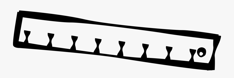 Vector Illustration Of Ruler, Rule Or Line Gauge Straight, Transparent Clipart
