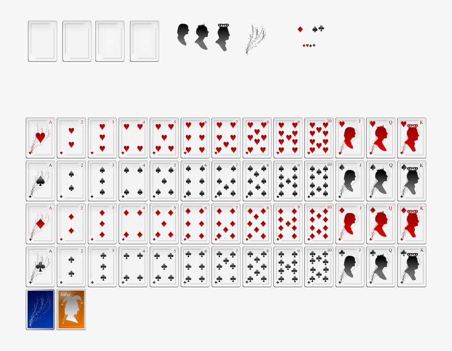 White Oxygen Playing Card Faces - Playing Cards Png Oxygen White, Transparent Clipart