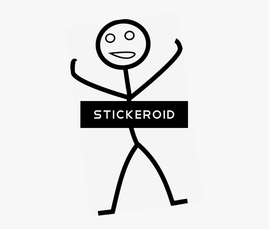 Transparent Raised Hand Clipart - Stick Figure Transparent Background, Transparent Clipart