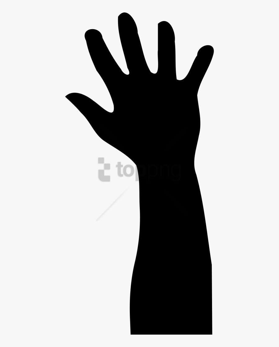 Free Png Hand Raising Silhouette Png Image With Transparent - Reaching Hand Silhouette Png, Transparent Clipart