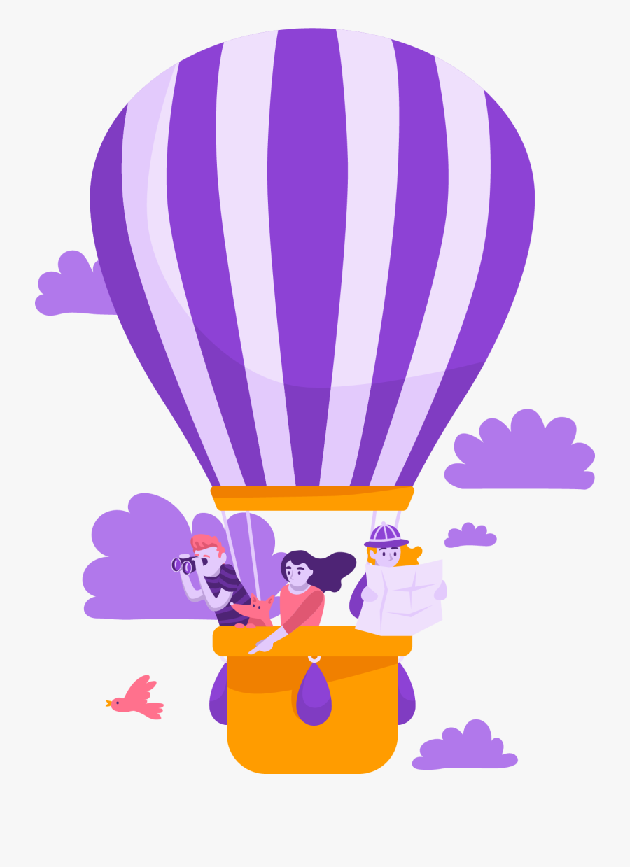 Hot Air Balloon, Transparent Clipart