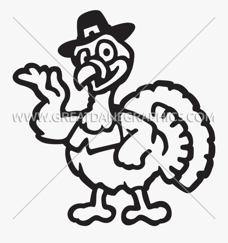 Turkey Clipart Shirt - Thanksgiving Turkey Black And White Clipart, Transparent Clipart