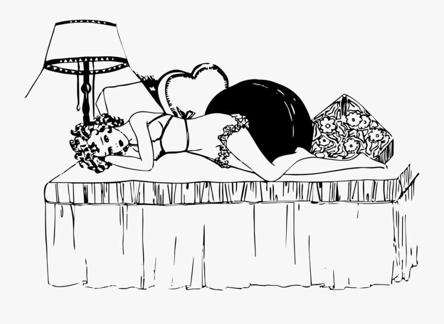Sexy Frau Bett Clipart, Transparent Clipart