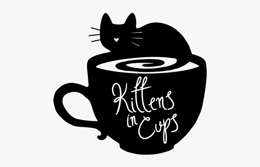 Kittens In Cups- Annapolis Cat Cafe By Hailey Taylor - Cat Drinking Coffee Clipart, Transparent Clipart