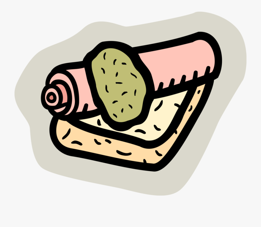 Vector Illustration Of Hors D"oeuvres Canapé Starter - Properties Of Matter Elasticity, Transparent Clipart