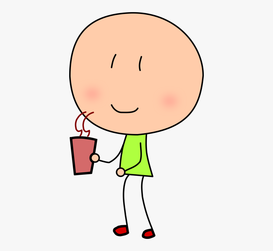 Emotion,plant,happiness - Person Drinking Coffee Clipart, Transparent Clipart