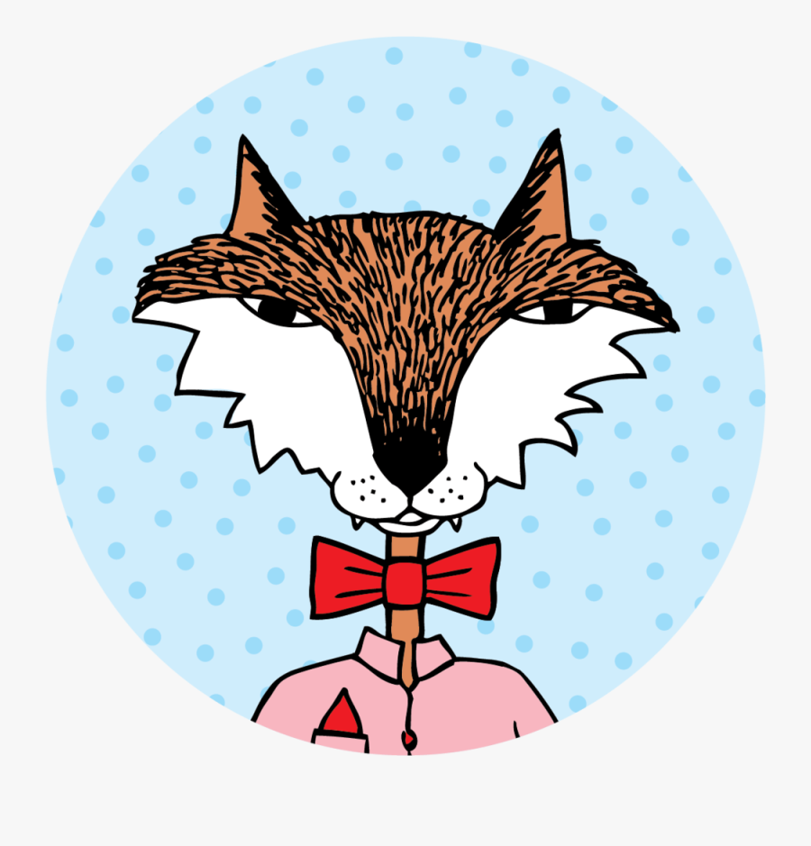 Felix Circle-01 - Coffee Fox, Transparent Clipart