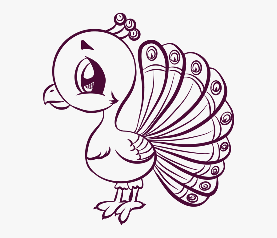 Collection Of Free Peacock Drawing Cartoon Download - Cartoon Peacock Drawing, Transparent Clipart