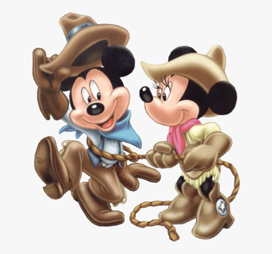 Disney Pencil And In - Mickey And Minnie Cowboy, Transparent Clipart