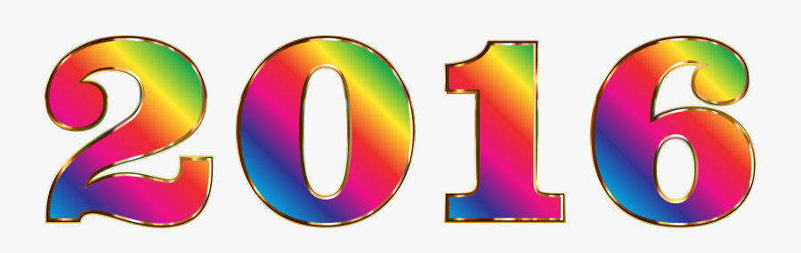 Clipart 2016 Typography 4 - Clip Art Of 2016, Transparent Clipart