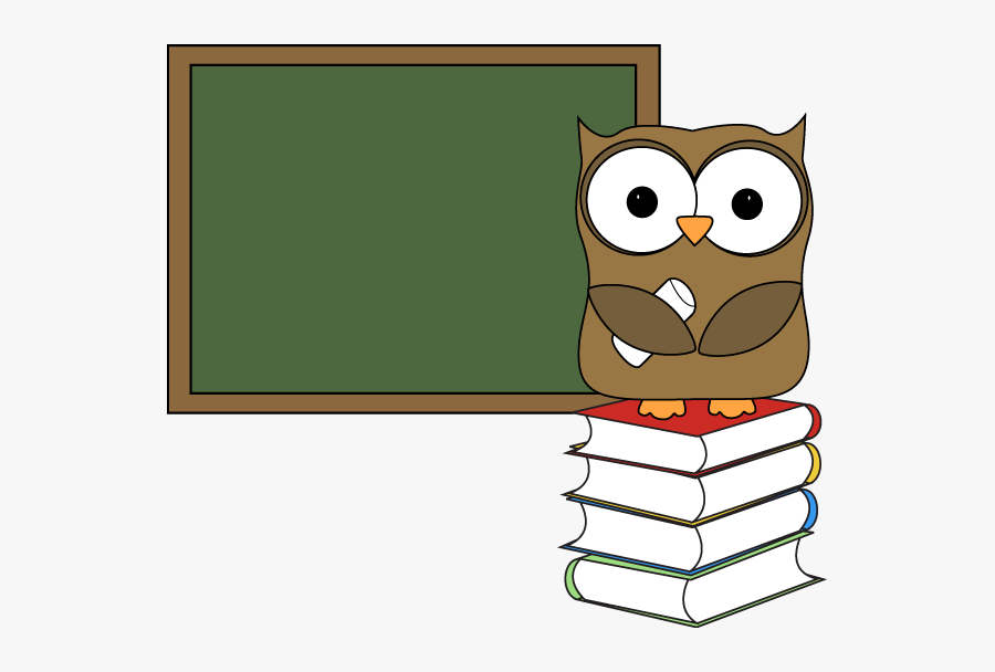 Owl With Books And Chalkboard Clip Art - Regrouping Addition Concept, Transparent Clipart