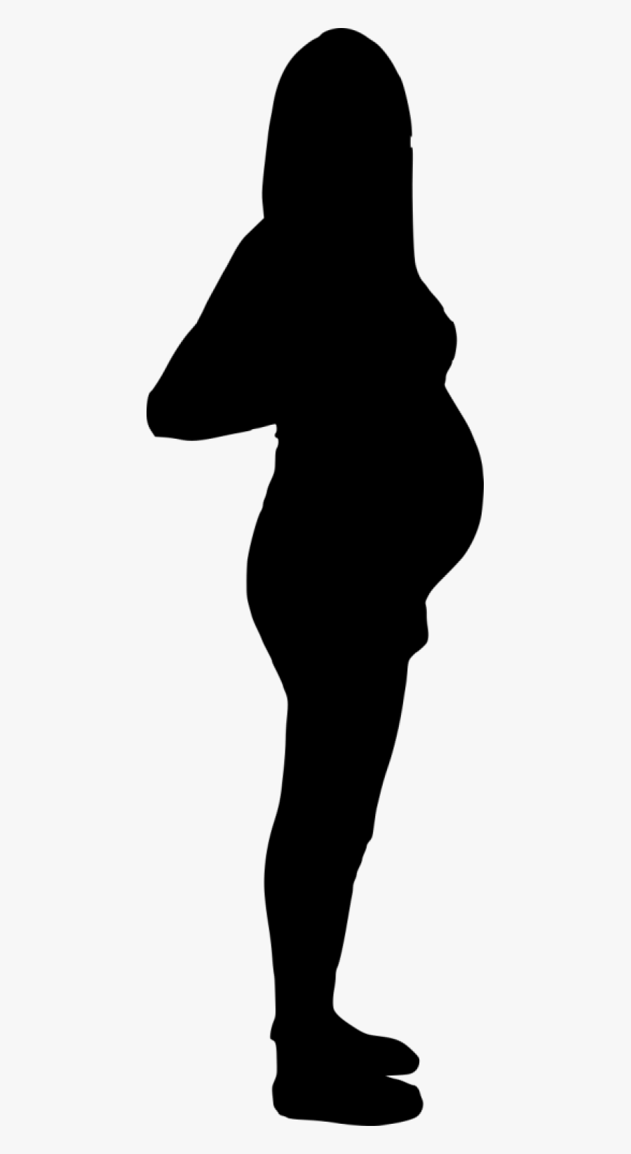 Pregnant Woman Silhouette - Pregnant Woman Silhouette Transparent, Transparent Clipart