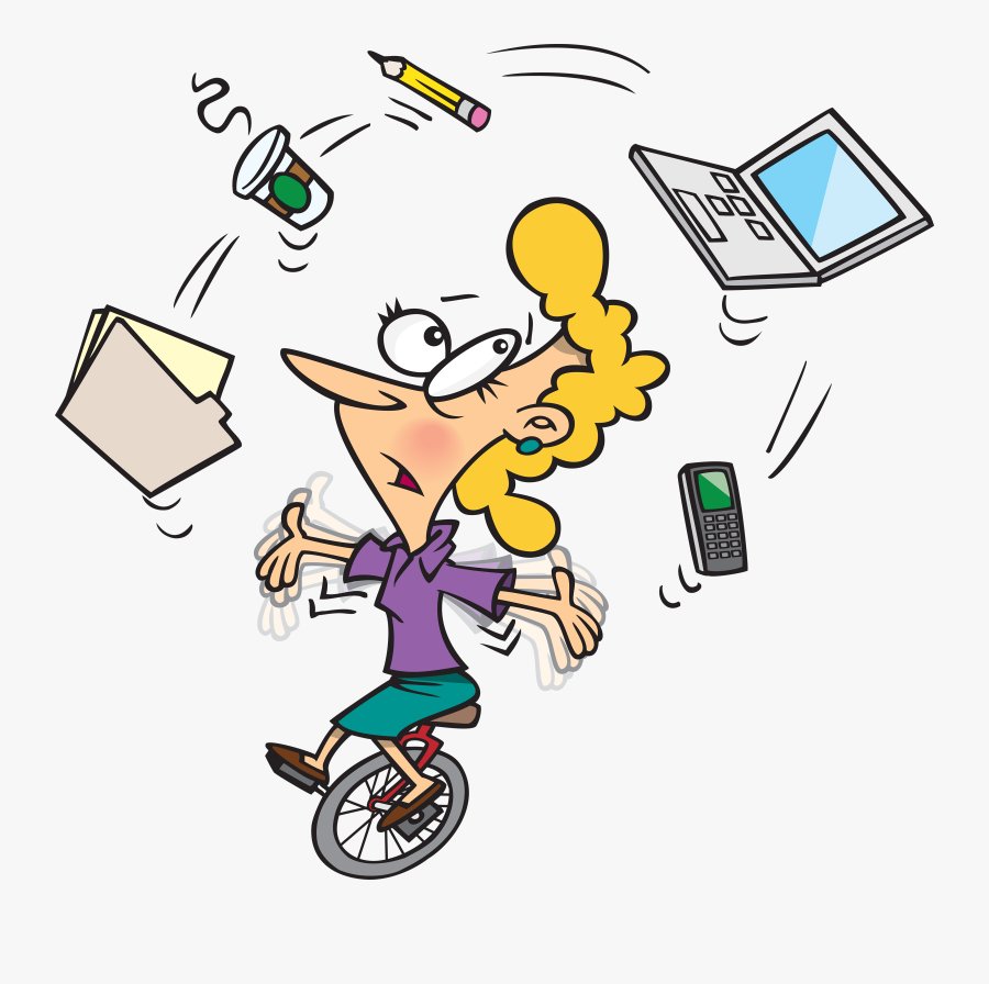 Father Clipart Busy - Juggling Lots Of Things, Transparent Clipart