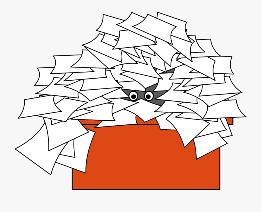 File Svg Wikipedia Filebusy - Cartoon Buried Under Paper, Transparent Clipart