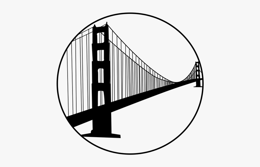 Golden Gate Bridge San Francisco Bay Clip Art - Golden Gate Bridge Logo Transparent, Transparent Clipart