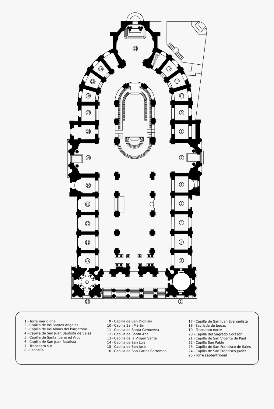 Clip Art File Plan Glise Saint - Plan Église Saint Sulpice Paris, Transparent Clipart